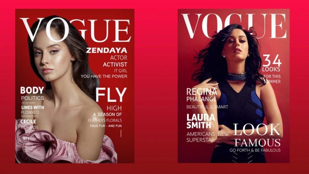 this image shows Eye-Catching Fashion Magazine Covers